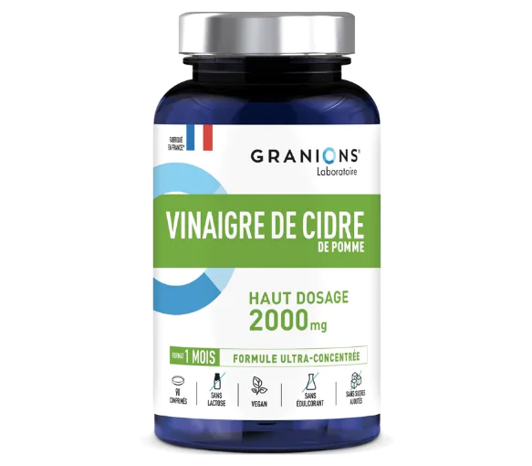 Vinaigre de cidre de pomme 2000mg Granions - flacon de 81g