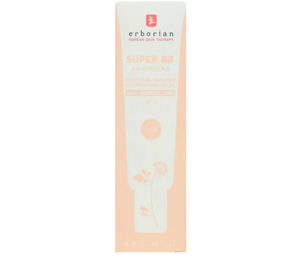 Super bb crème-soin couvrante anti-imperfections clair spf 20 Erborian - tube de 40ml