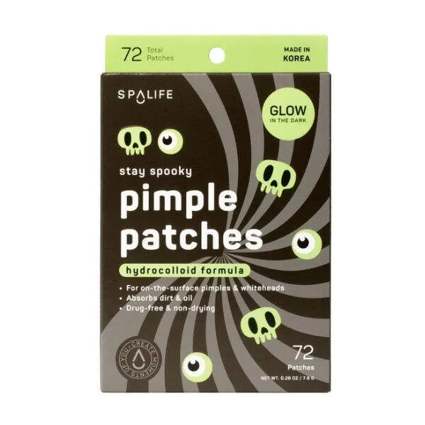 Spalife Patchs Anti-Boutons Lumineux dans le Noir Restez Effrayant pour Halloween