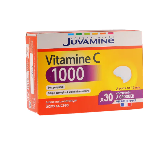Vitamine C 1000 Juvamine - boite de 30 comprimés à croquer