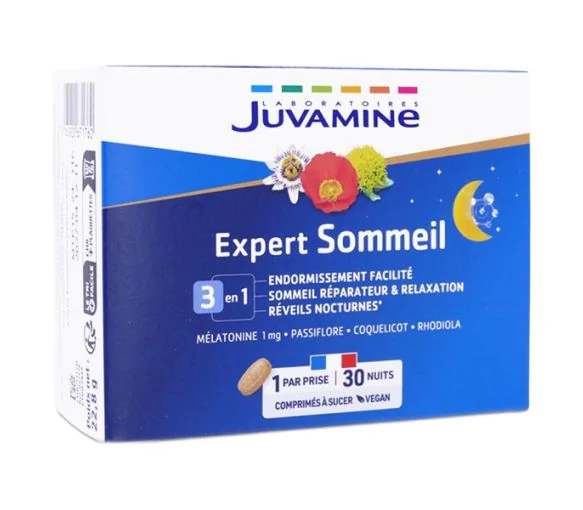 Expert Sommeil 3en1 Juvamine - boîte de 30 comprimés à sucer