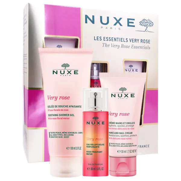 NUXE VERY ROSE COFFRET LES ESSENTIELS 3 SOINS