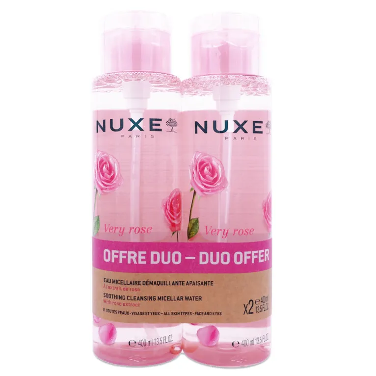 NUXE VERY ROSE EAU MICELLAIRE DÉMAQUILLANTE LOT DE 2X400ML