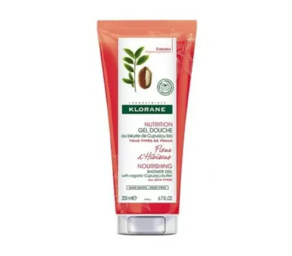Gel douche fleur d'hibiscus Klorane - tube de 200ml