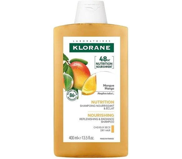 Shampoing nutrition à la mangue pour cheveux secs Klorane - flacon de 200ml