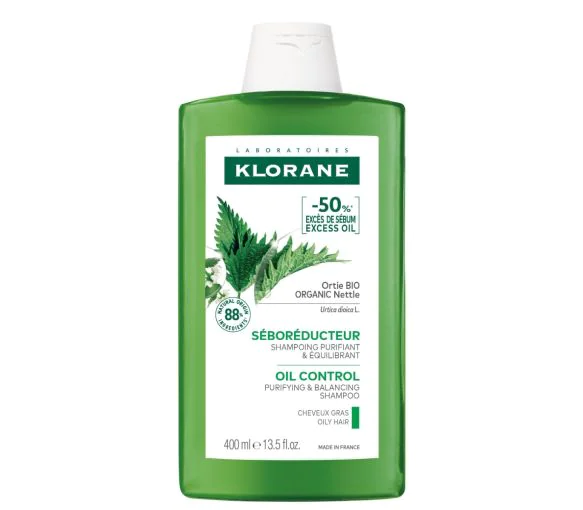 Shampoing séborégulateur cheveux gras à l'Ortie bio Klorane - flacon de 400 ml