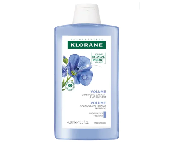 Shampooing volume au lin bio Klorane - flacon de 400 ml