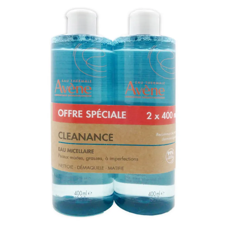 AVENE CLEANANCE EAU MICELLAIRE LOT DE 2X400ML