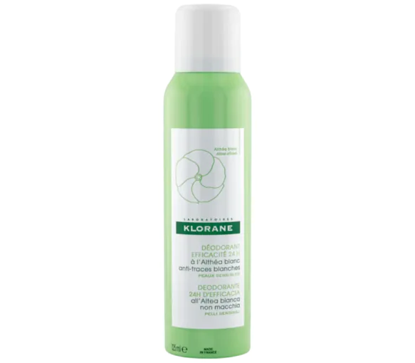 Déodorant à l'althéa blanc Klorane - spray de 125ml