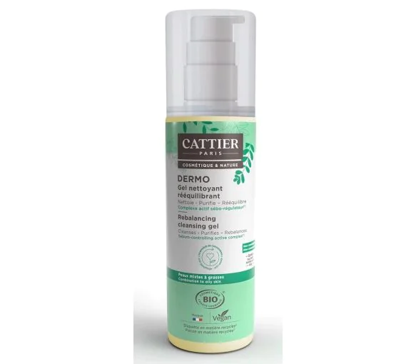 Dermo gel nettoyant rééquilibrant Cattier - flacon-pompe de 200ml