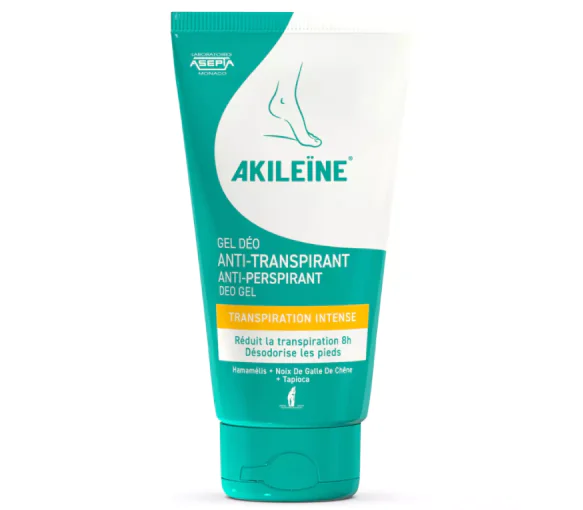 Gel déo anti-transpirant transpiration intense Akiléïne - tube de 75ml