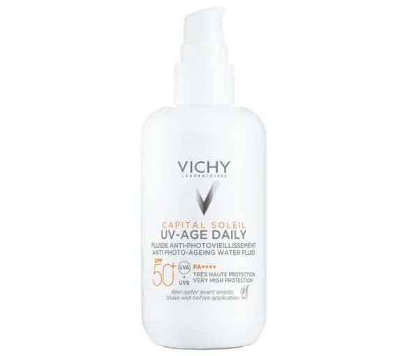 Capital Soleil UV-Age Daily fluide anti-photovieillissement SPF50+ Vichy - flacon-pompe de 80ml