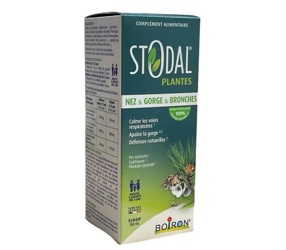 Stodal plantes sirop nez gorge bronches Boiron - flacon de 150ml