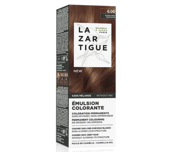 Émulsion colorante 6.00 blond foncé Lazartigue - tube de 60ml