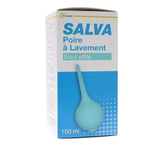 Poire à lavement bout effilé Salva - 1 poire à lavement de 100ml