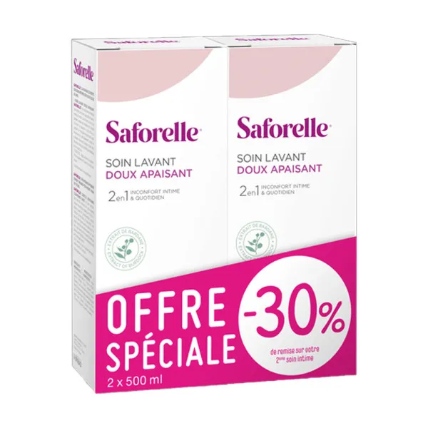 SAFORELLE SOIN LAVANT DOUX LOT DE 2x500 ML