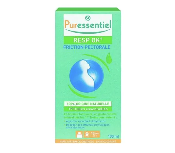 Resp ok friction pectoral aux 19 huiles essentielles Puressentiel - flacon de 100ml