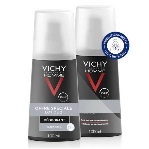 VICHY HOMME DEODORANT ULTRA-FRAIS LOT DE 2