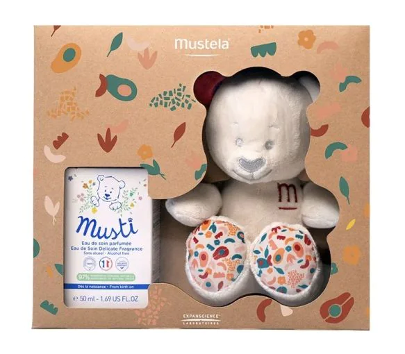 Coffret Musti Eau de soin parfumé + doudou Mustela - coffret de 2 produits