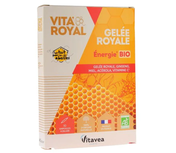 Vita'Royal gelée royale énergie Vitavea - boite de 10 ampoules