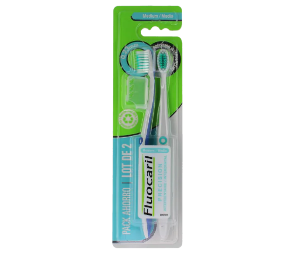 Brosses à dents précision interdentaire medium Fluocaril - lot de 2 brosses à dents