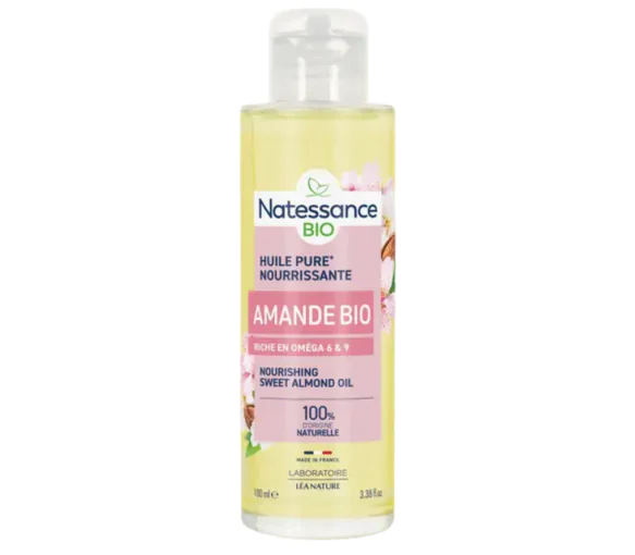 Huile pure nourrissante amande bio Natessance - flacon de 100ml