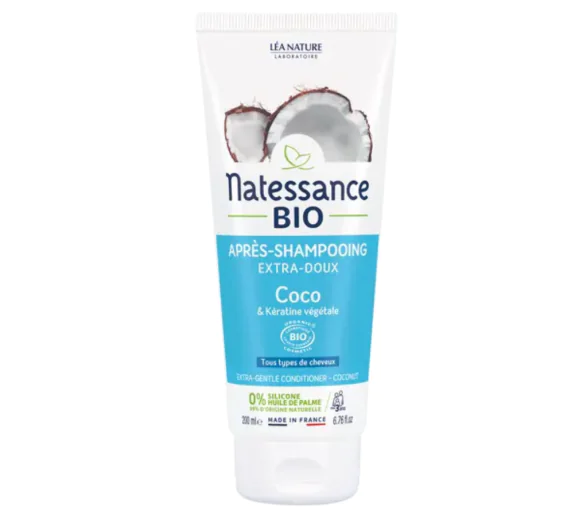 Après-shampooing extra-doux coco bio Natessance - tube de 200ml