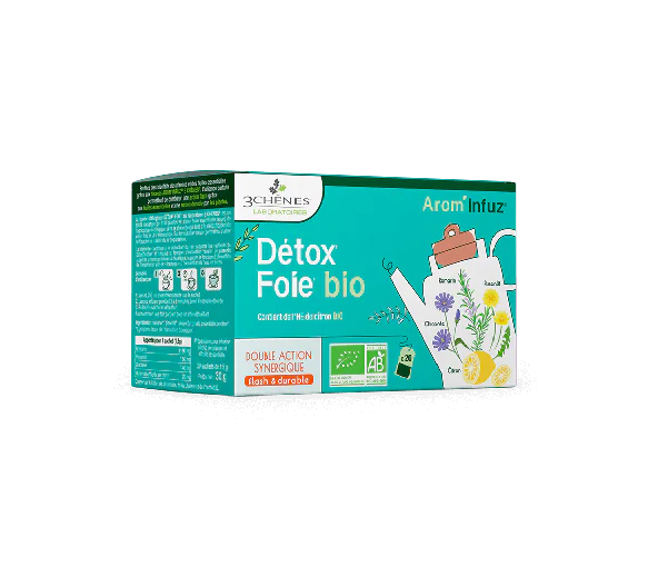 Arom’Infuz detox foie bio Les 3 Chênes - boîte de 20 sachets