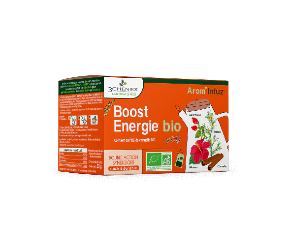 Arom’Infuz boost énergie bio Les 3 Chênes - boîte de 20 sachets