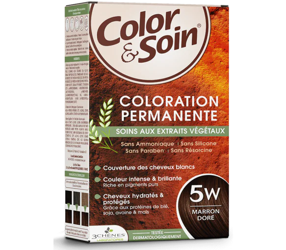Color & soin coloration permanente marron doré 5W Les 3 chênes - 1 kit