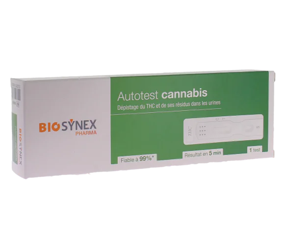 Autotest urinaire cannabis THC Biosynex - boite d'un test