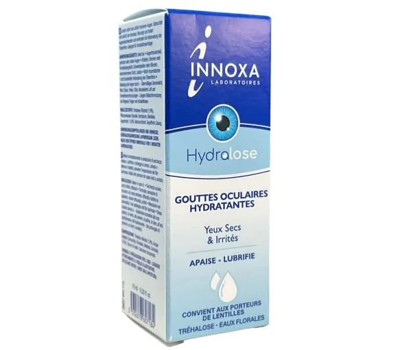 Hydralose gouttes oculaires hydratantes yeux secs et irrités Innoxa - flacon de 10ml