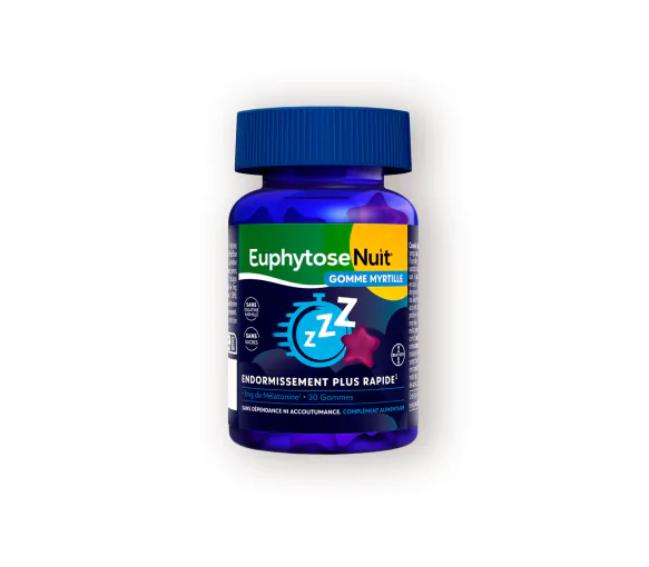 EuphytoseNuit® Gomme Myrtille Sommeil Mélatonine 30 Gommes