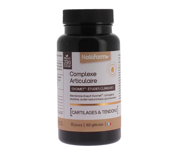 Complexe articulaire ovomet cartilages et tendons Nat&Form - pot de 60 gélules
