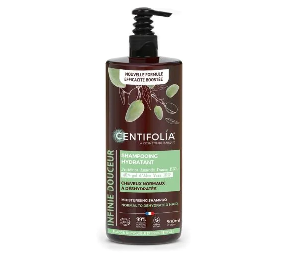 Shampoing hydratant bio Centifolia - flacon-pompe de 500ml