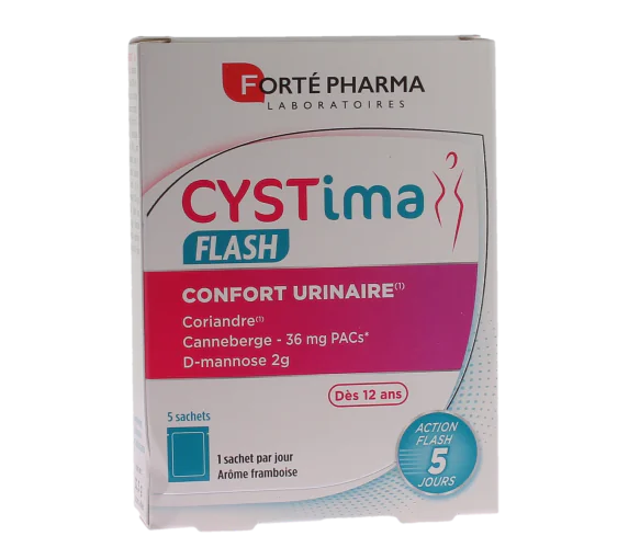Cystima flash confort urinaire Forté pharma - boite de 5 sachets