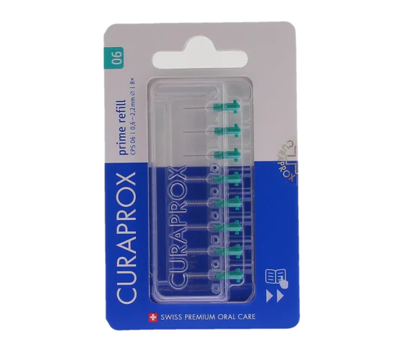 Recharge brossettes interdentaires prime refill taille 06 Curaprox - boite de 8 recharges