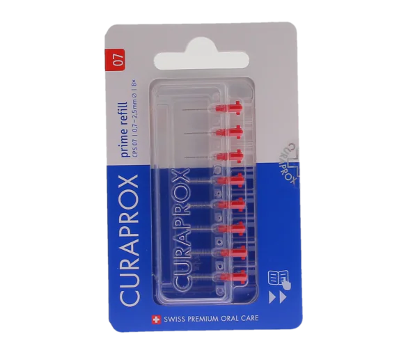 Recharge brossettes interdentaires prime refill taille 07 Curaprox - boite de 8 recharges