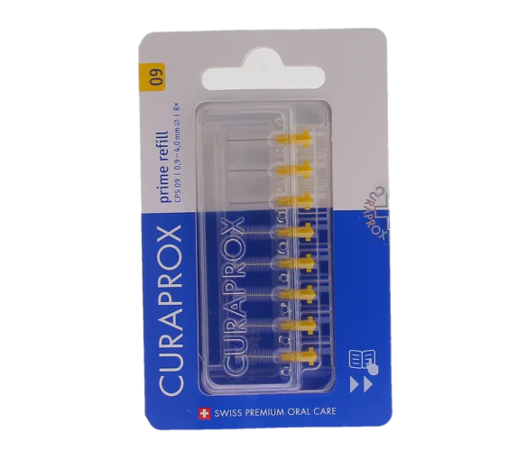 Recharge brossettes interdentaires prime refill taille 09 Curaprox - boite de 8 recharges