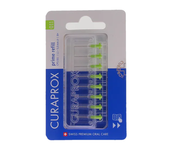 Recharge brossettes interdentaires prime refill taille 011 Curaprox - boite de 8 recharges