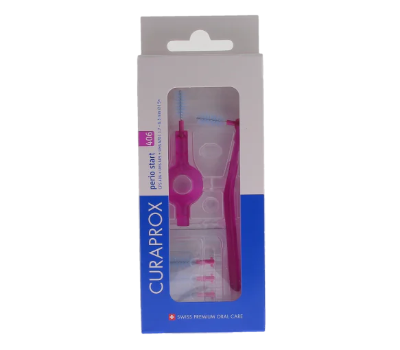 Set de brossettes interdentaires perio start taille 406 Curaprox - boite de 5 brossettes