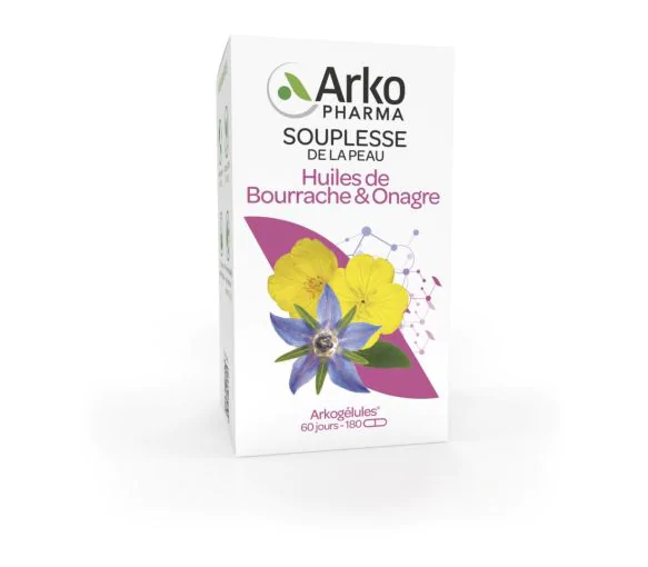 Arkogélules Huile d'onagre et bourrache Arkopharma - pot de 180 gélules