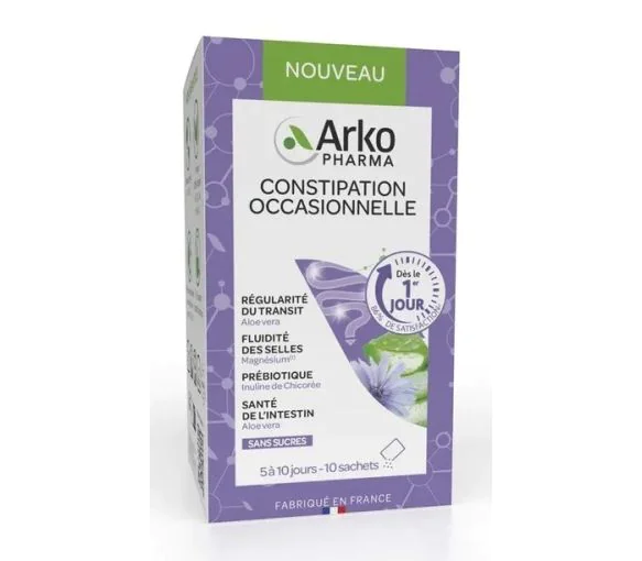 Arkogélules Constipation occasionnelle Arkopharma - boîte de 10 sachets