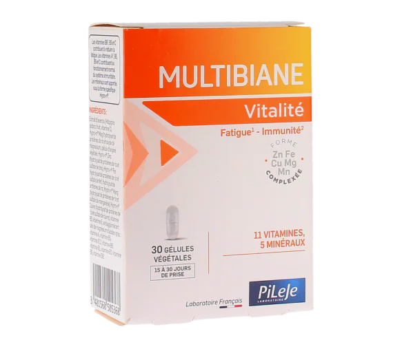 Multibiane vitalité Pileje - boîte de 30 gélules