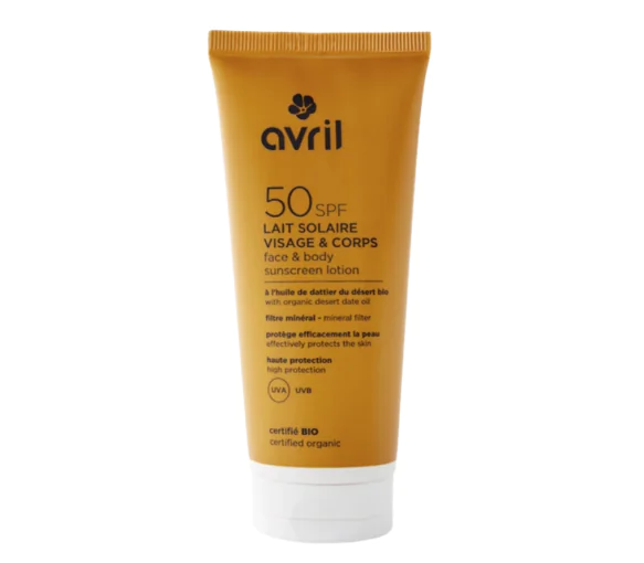 Lait solaire visage & corps spf50 Avril - tube de 100ml
