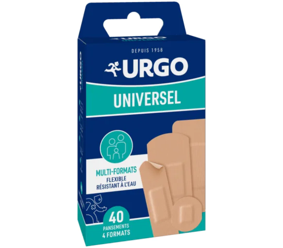 Pansements Universel Urgo - boite de 40 pansements de 4 formats