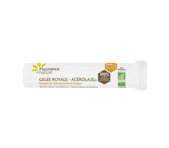 Gelée royale acérola BIO Fleurance Nature - tube de comprimés à croquer