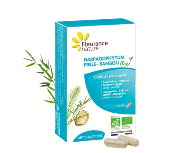 Harpagophytum prêle bambou bio Fleurance nature - boîte de 40 gélules