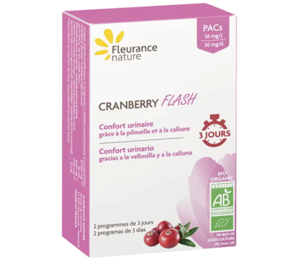 Cranberry flash bio Fleurance nature - boîte de 14 comprimés