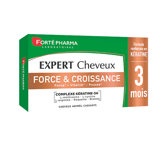 Expert cheveux Force & Croissance Forté Pharma - boîte de 90 comprimés